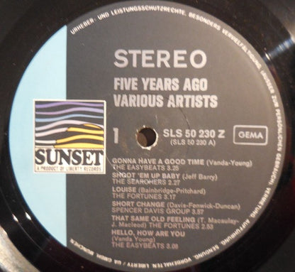 Various : Five Years Ago (LP, Comp)