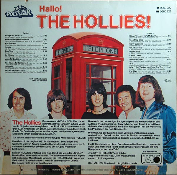 The Hollies : Hallo! The Hollies! (Ihre 20 Größten Hits) (LP, Comp)