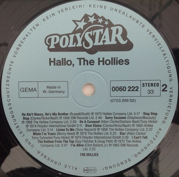 The Hollies : Hallo! The Hollies! (Ihre 20 Größten Hits) (LP, Comp)