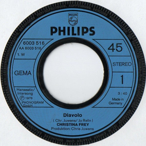Christina Frey : Diavolo (7", Single)