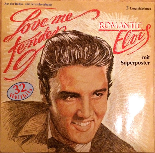 Elvis Presley : Love Me Tender - Romantic Elvis (2xLP, Comp, Club)