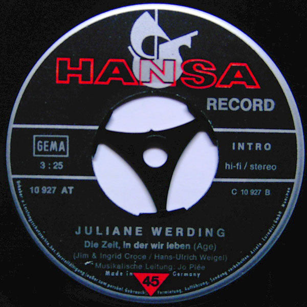 Juliane Werding : Am Tag Als Conny Kramer Starb (7", Single)