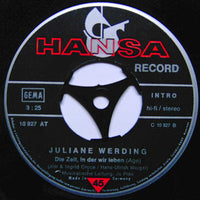 Juliane Werding : Am Tag Als Conny Kramer Starb (7", Single)