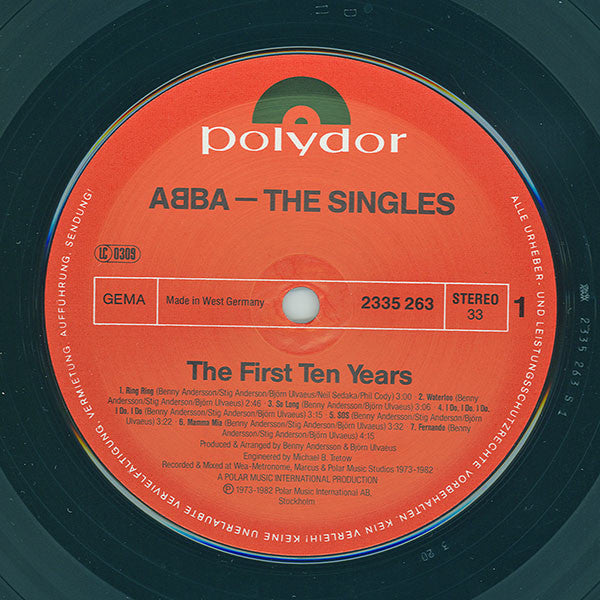 ABBA : The Singles (The First Ten Years) (2xLP, Comp)