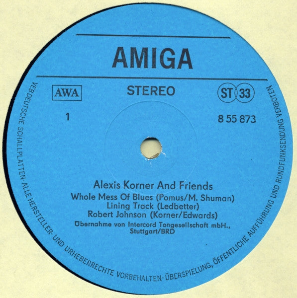 Alexis Korner : Alexis Korner And Friends (LP, Album, RE, Blu)