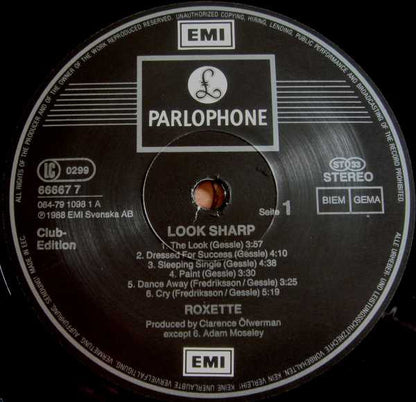 Roxette : Look Sharp! (LP, Album, Club)