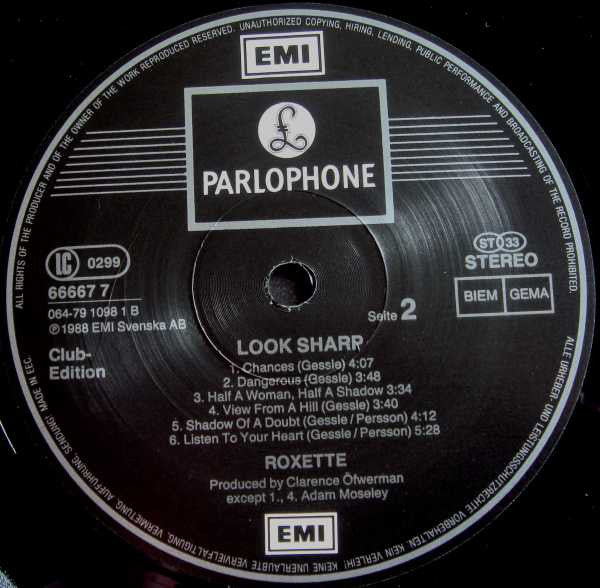 Roxette : Look Sharp! (LP, Album, Club)