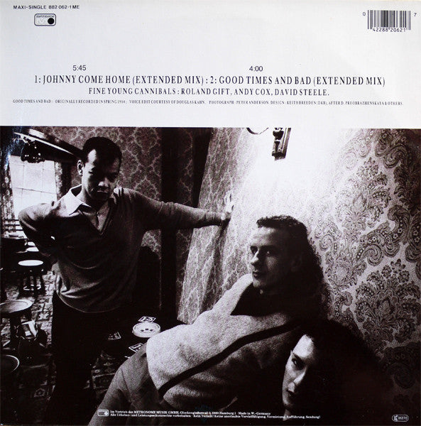 Fine Young Cannibals : Johnny Come Home (12", Maxi)