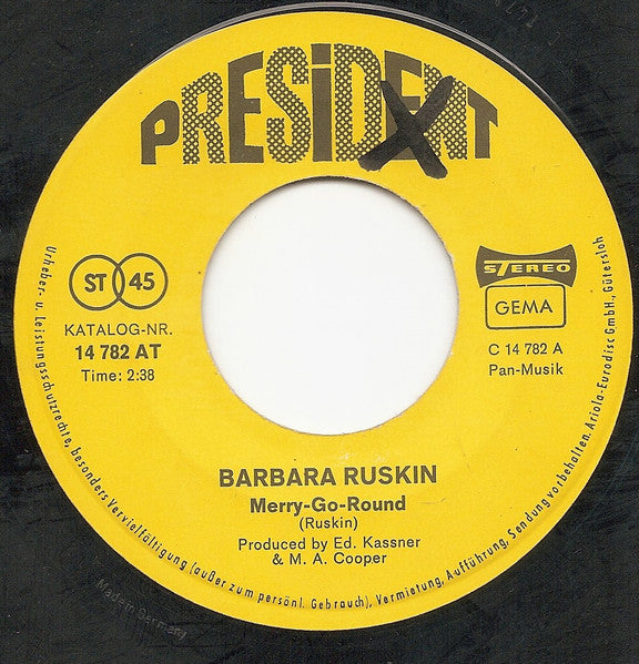 Barbara Ruskin : Merry-Go-Round (7", Single)