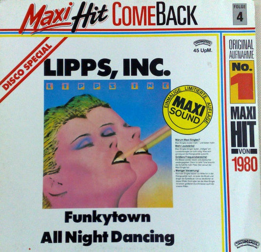 Lipps, Inc. : Funkytown / All Night Dancing  (12", Maxi, RE, Son)