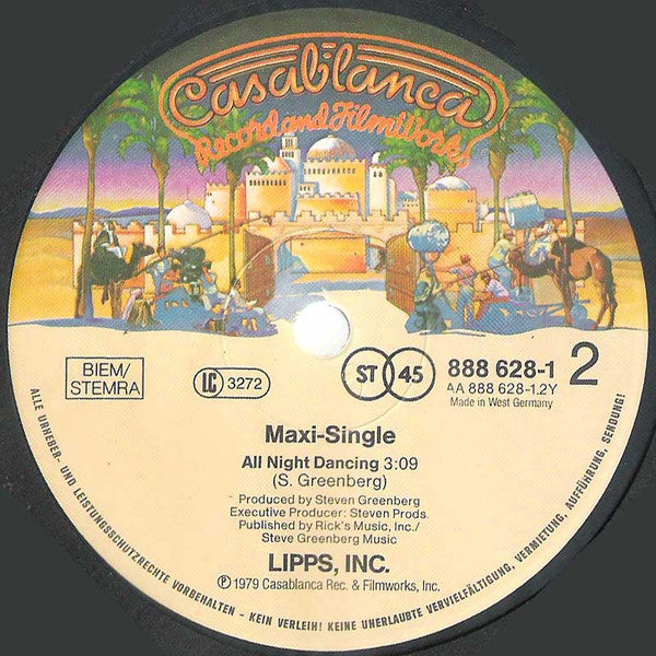 Lipps, Inc. : Funkytown / All Night Dancing  (12", Maxi, RE, Son)