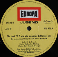 Mary Virginia Carey : Die Drei ???  25 - Und Die Singende Schlange (LP)