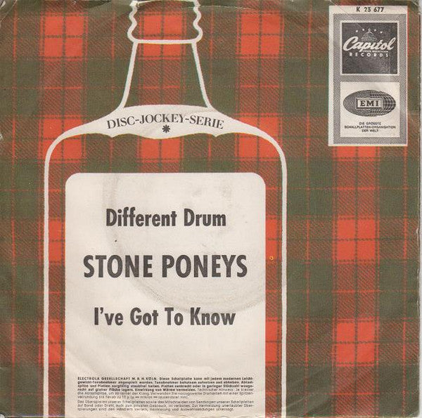 The Stone Poneys , Featuring Linda Ronstadt : Different Drum / I've Got To Know (7", Single)