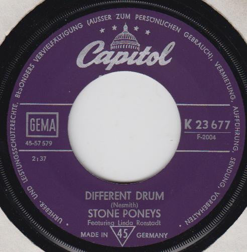 The Stone Poneys , Featuring Linda Ronstadt : Different Drum / I've Got To Know (7", Single)