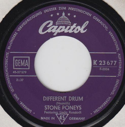 The Stone Poneys , Featuring Linda Ronstadt : Different Drum / I've Got To Know (7", Single)