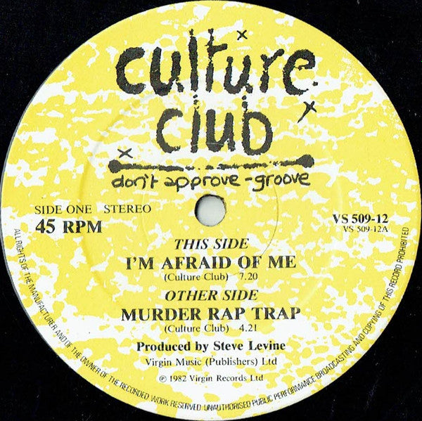Culture Club : I'm Afraid Of Me (Extended Dance Mix) (12", Single)