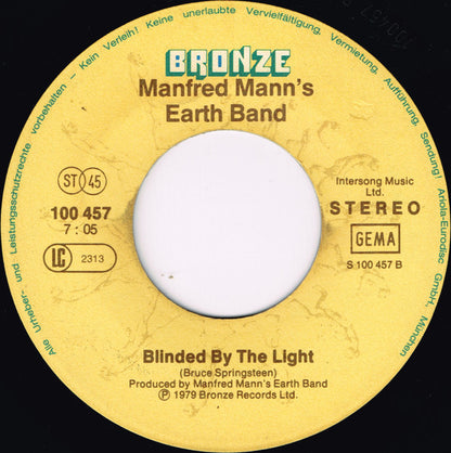 Manfred Mann's Earth Band : Don't Kill It Carol (7", Single)