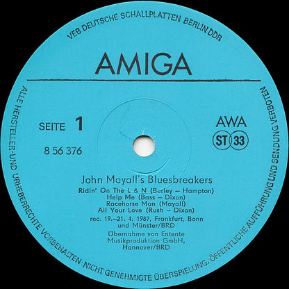 John Mayall's Bluesbreakers* : John Mayall's Bluesbreakers (LP, Album, RE)