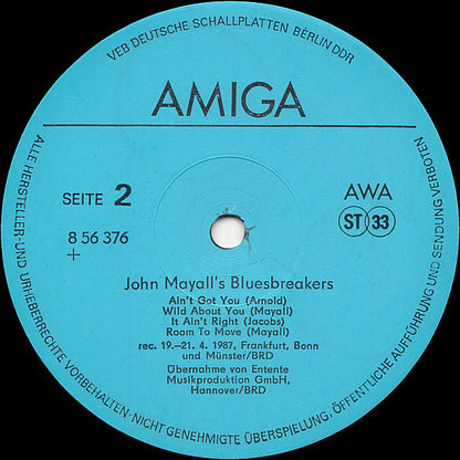 John Mayall's Bluesbreakers* : John Mayall's Bluesbreakers (LP, Album, RE)