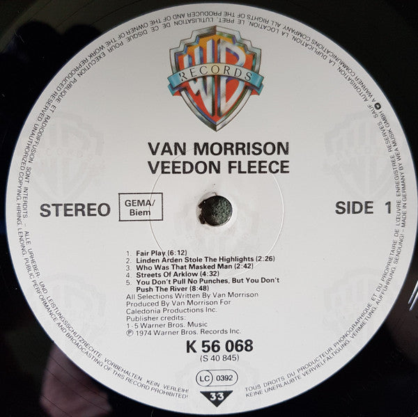 Van Morrison : Veedon Fleece (LP, Album, RE)