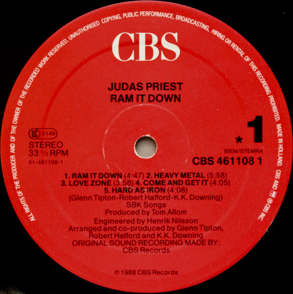 Judas Priest : Ram It Down (LP, Album)