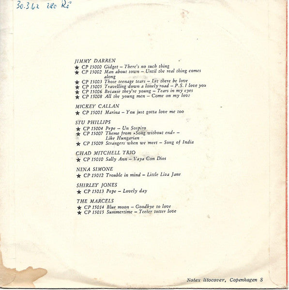 Jimmy Darren* : Gidget Goes Hawaiian / Goodbye Cruel World (7", Single)