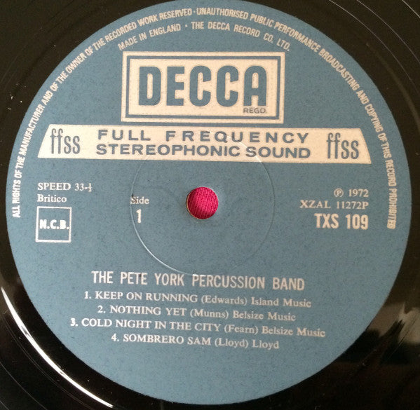 The Pete York Percussion Band* : The Pete York Percussion Band (LP, Album)