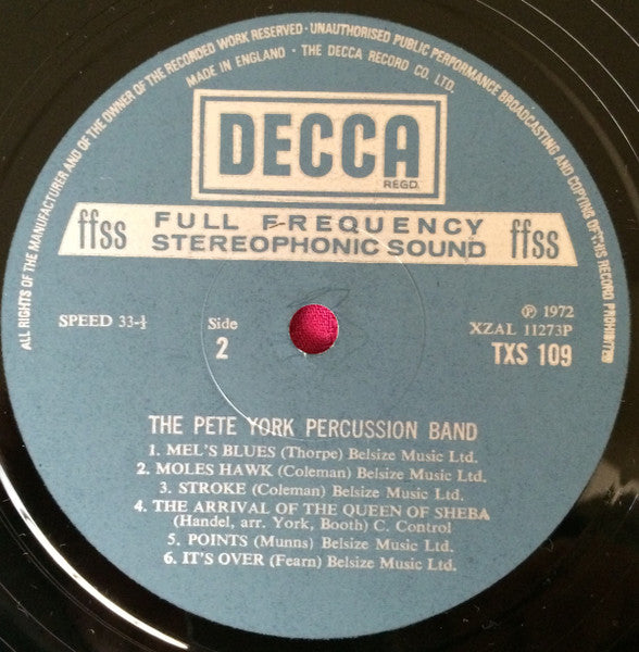 The Pete York Percussion Band* : The Pete York Percussion Band (LP, Album)