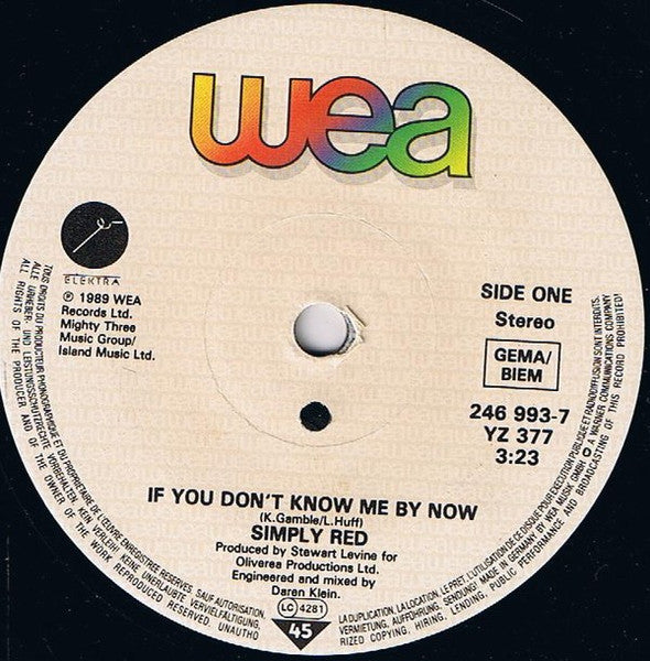 Simply Red : If You Don't Know Me By Now (7", Single, Sma)