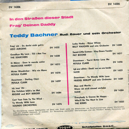 Teddy Bachner : In Den Straßen Dieser Stadt (7", Single)