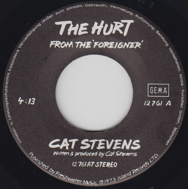 Cat Stevens : The Hurt (7", Single)