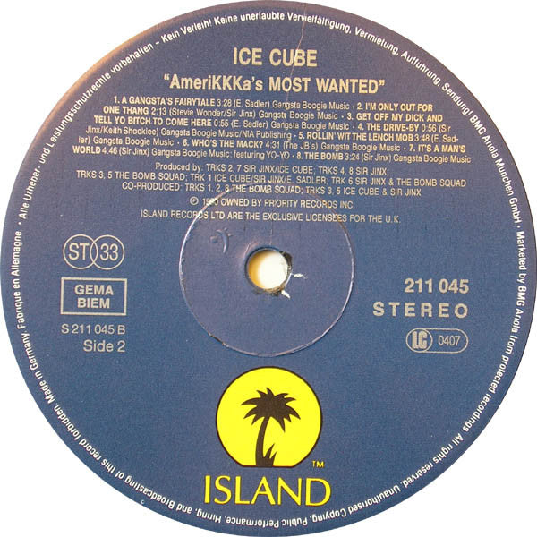 Ice Cube : AmeriKKKa's Most Wanted (LP, Album, M/Print)