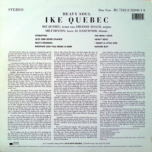 Ike Quebec : Heavy Soul (LP, Album, Ltd, RE, 180)