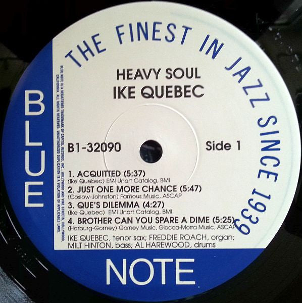 Ike Quebec : Heavy Soul (LP, Album, Ltd, RE, 180)