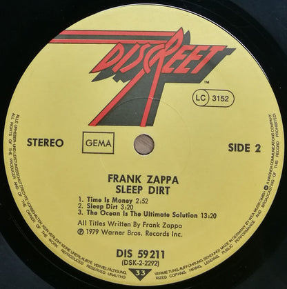 Frank Zappa : Sleep Dirt (LP, Album)