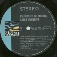 Eddie Cochran : Cherished Memories (One Of The Greatest Rock 'N' Roll Stars Sings) (LP, Album, RE)