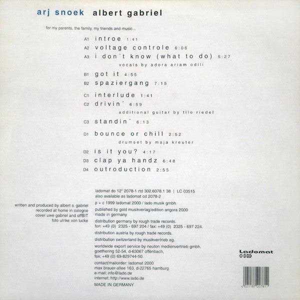 Arj Snoek : Albert Gabriel (2xLP, Album)