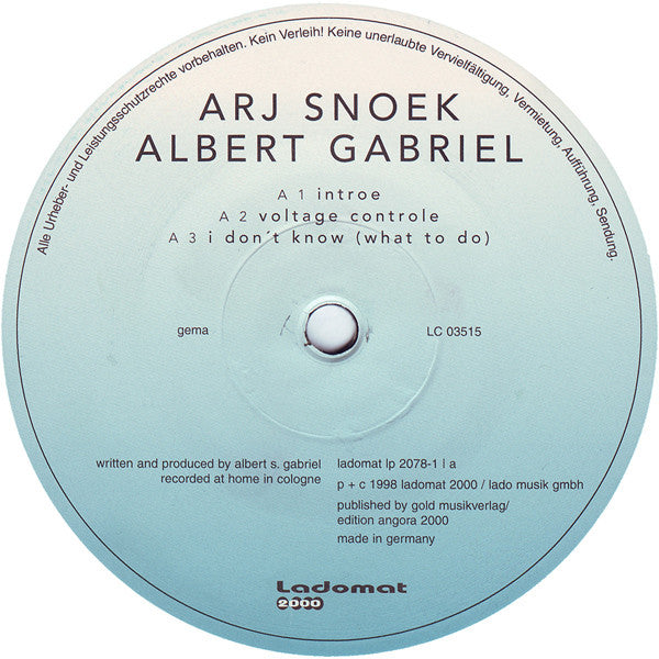 Arj Snoek : Albert Gabriel (2xLP, Album)