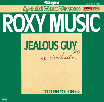 Roxy Music : Jealous Guy (12", Maxi)