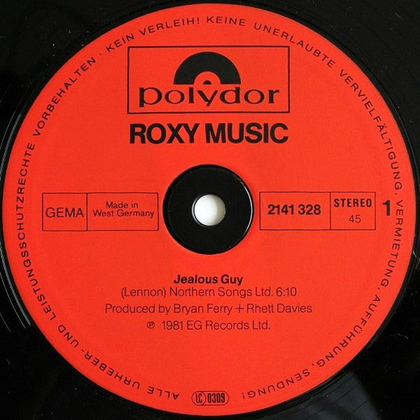 Roxy Music : Jealous Guy (12", Maxi)