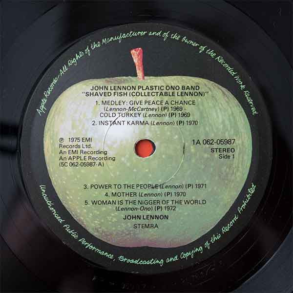 Lennon* / Plastic Ono Band* : Shaved Fish (LP, Comp, RE)