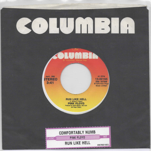 Pink Floyd : Run Like Hell / Comfortably Numb (7", RE)