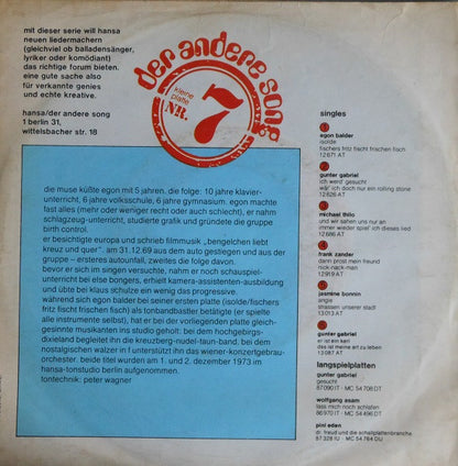 Egon Balder* : Maskenball Im Hochgebirge / Schmalzer In F (7", Single)