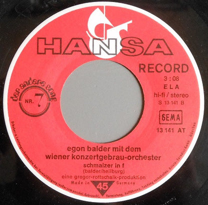 Egon Balder* : Maskenball Im Hochgebirge / Schmalzer In F (7", Single)