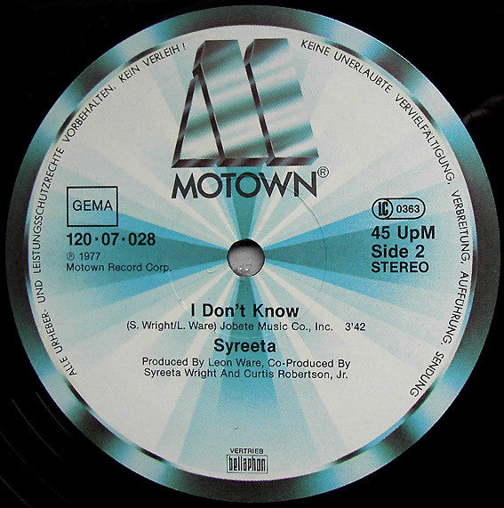 Syreeta : Quick Slick (12", Maxi)