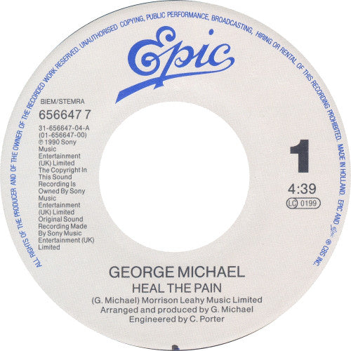 George Michael : Heal The Pain (7", Single)