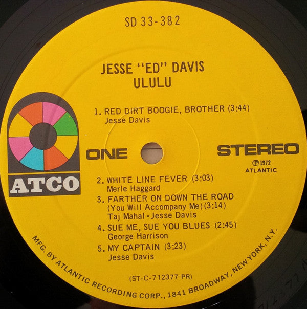 Jesse 'Ed' Davis* : Ululu (LP, Album, PR )