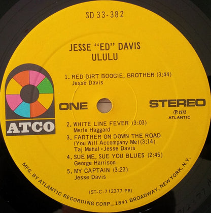 Jesse 'Ed' Davis* : Ululu (LP, Album, PR )