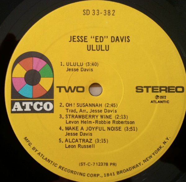 Jesse 'Ed' Davis* : Ululu (LP, Album, PR )