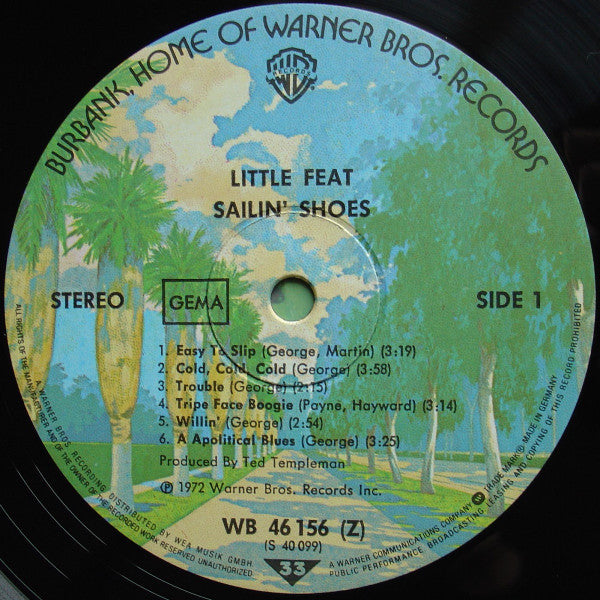 Little Feat : Sailin' Shoes (LP, Album, RP)